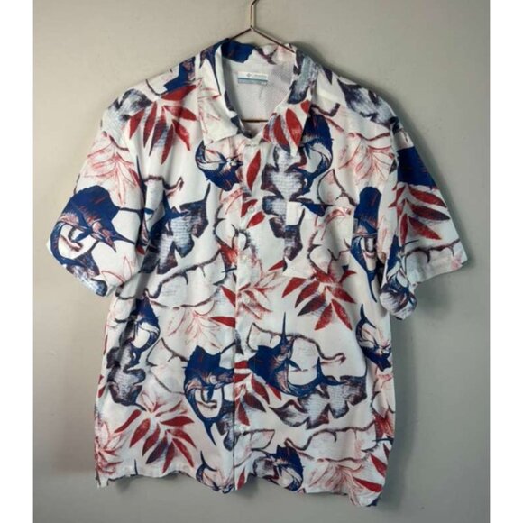 Columbia PFG Trollers Best Men’s Marlin Vented Short Sleeve Fishing Shirt Size M - Picture 12 of 12